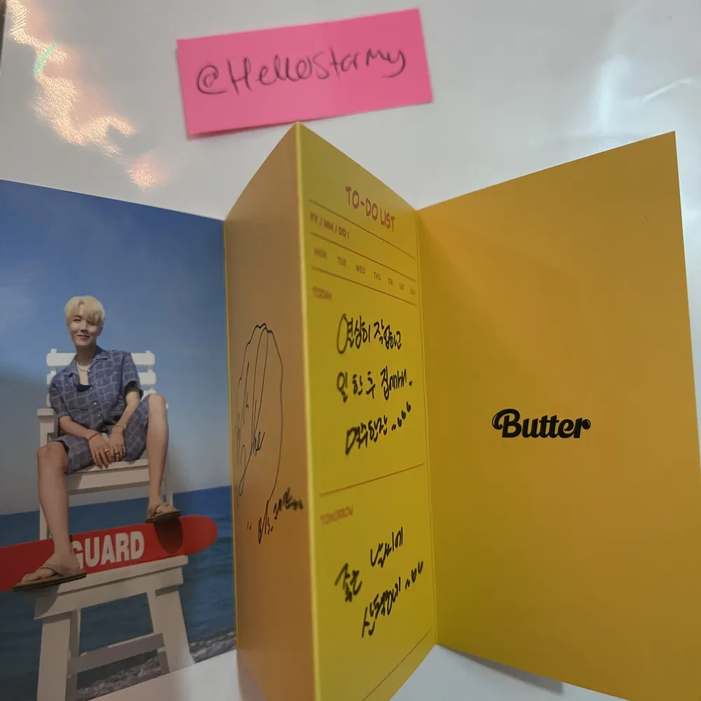 J-Hope Butter Message card . Övrigt.