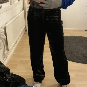 Bruna velourbyxor strl. M! - Säljer dessa bruna velourbyxor från Zara i storlek M. Byxorna är som nya, supersköna och jag är 168 cm.