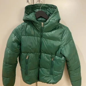 Pufferjacka från Bershka - Superfin grön pufferjacket från Bershka. Köpt för flera år sedan, finns inte kvar på hemsidan. Strl xs Hör av dig för fler bilder!💕
