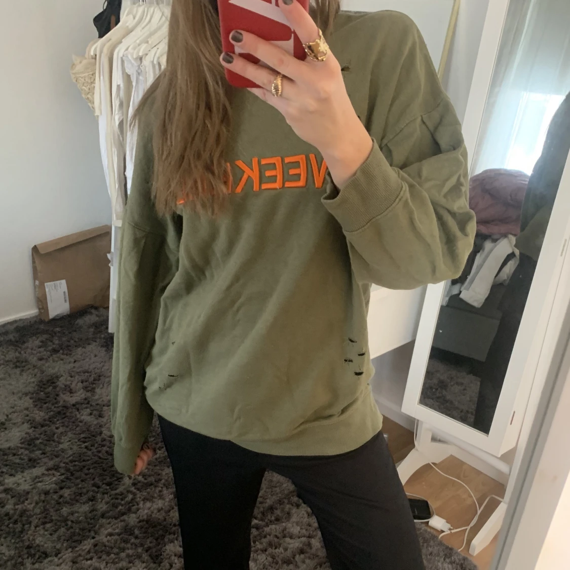 Grön sweatshirt - 90