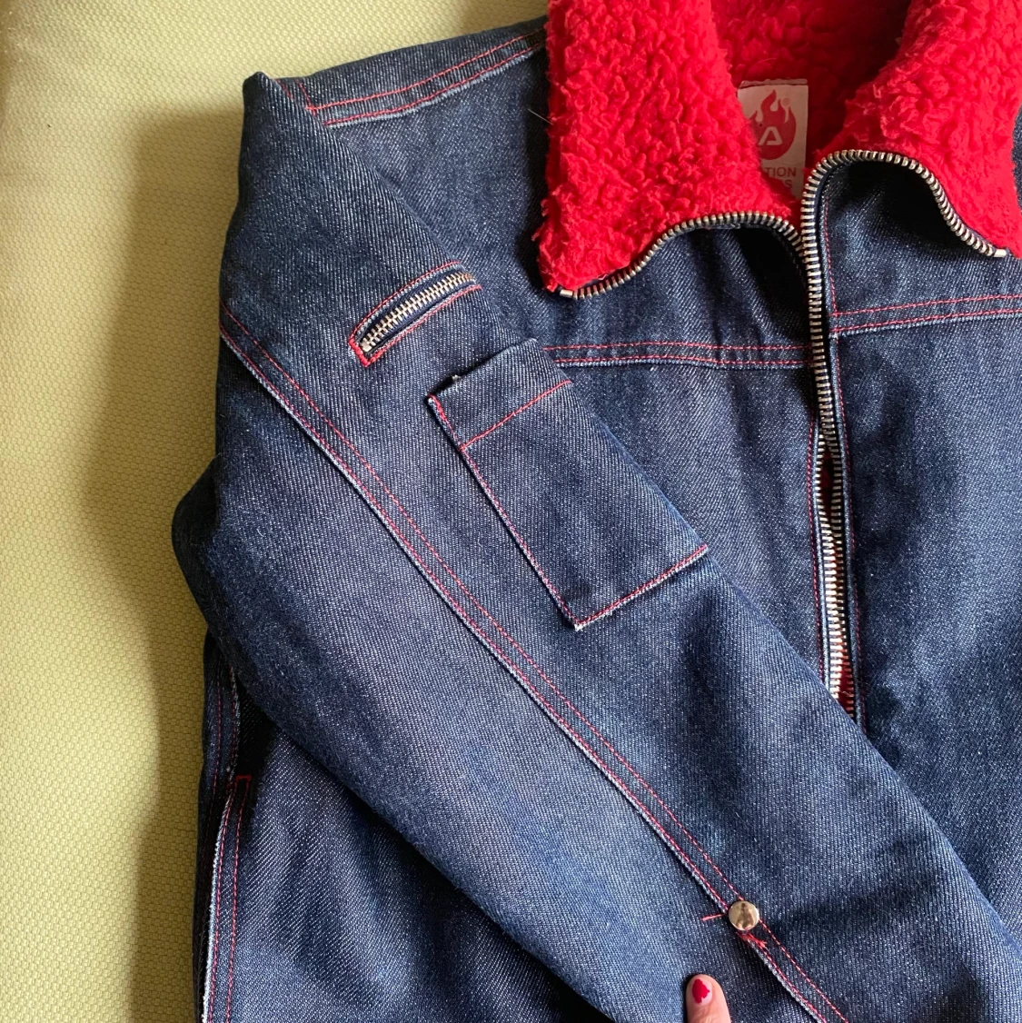 Fodrad jeansjacka  - 91