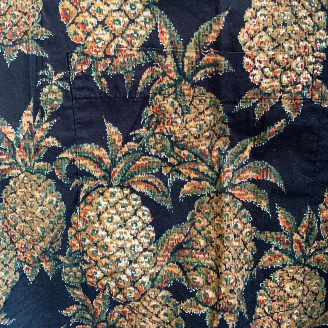 Vintage Pineapple Short Sleeve Button Down - 91