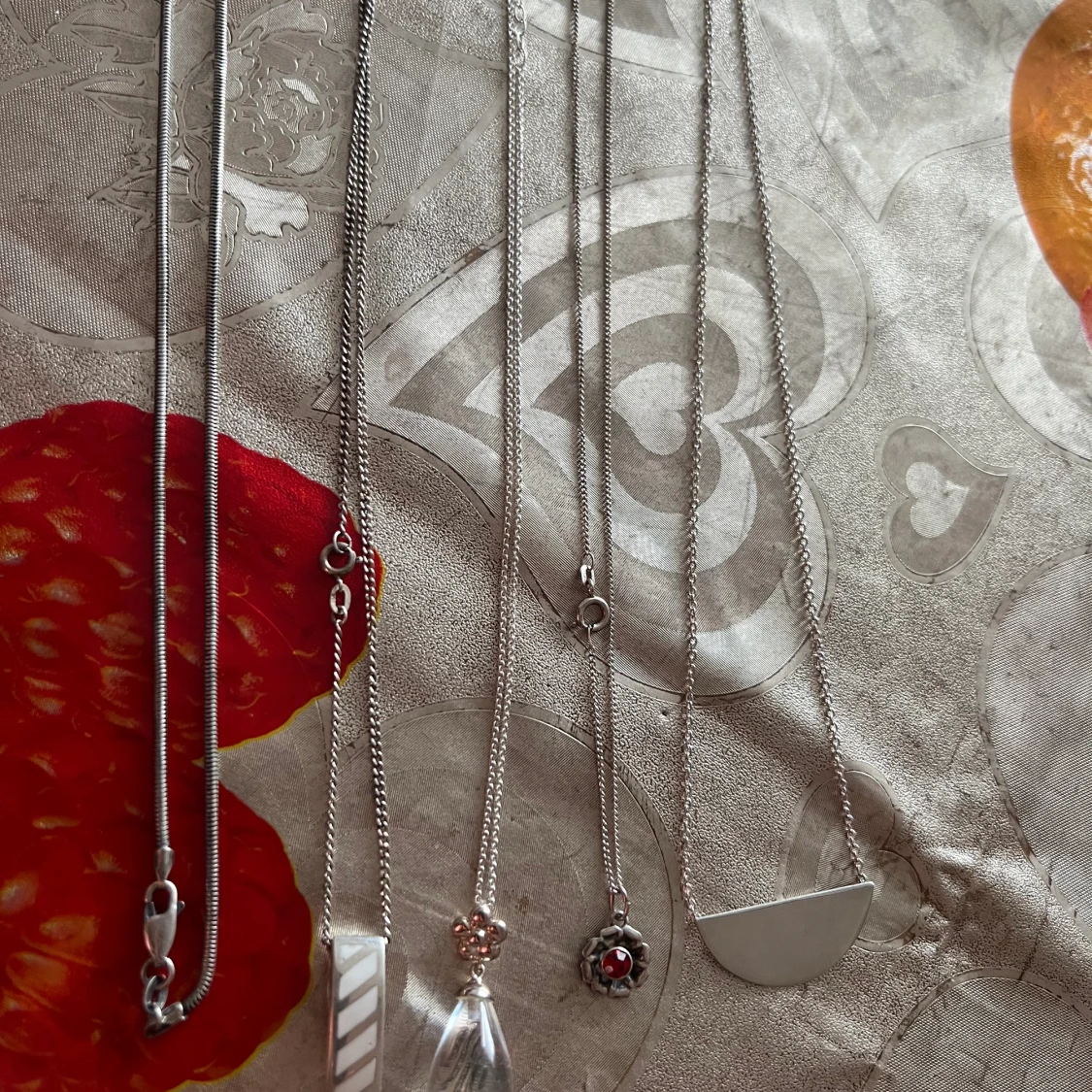 Äkta silver halsband  - 90