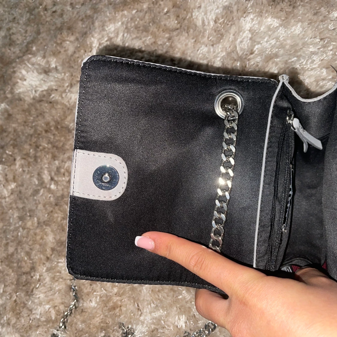 Vacker ljusgrå Axelväska - 91