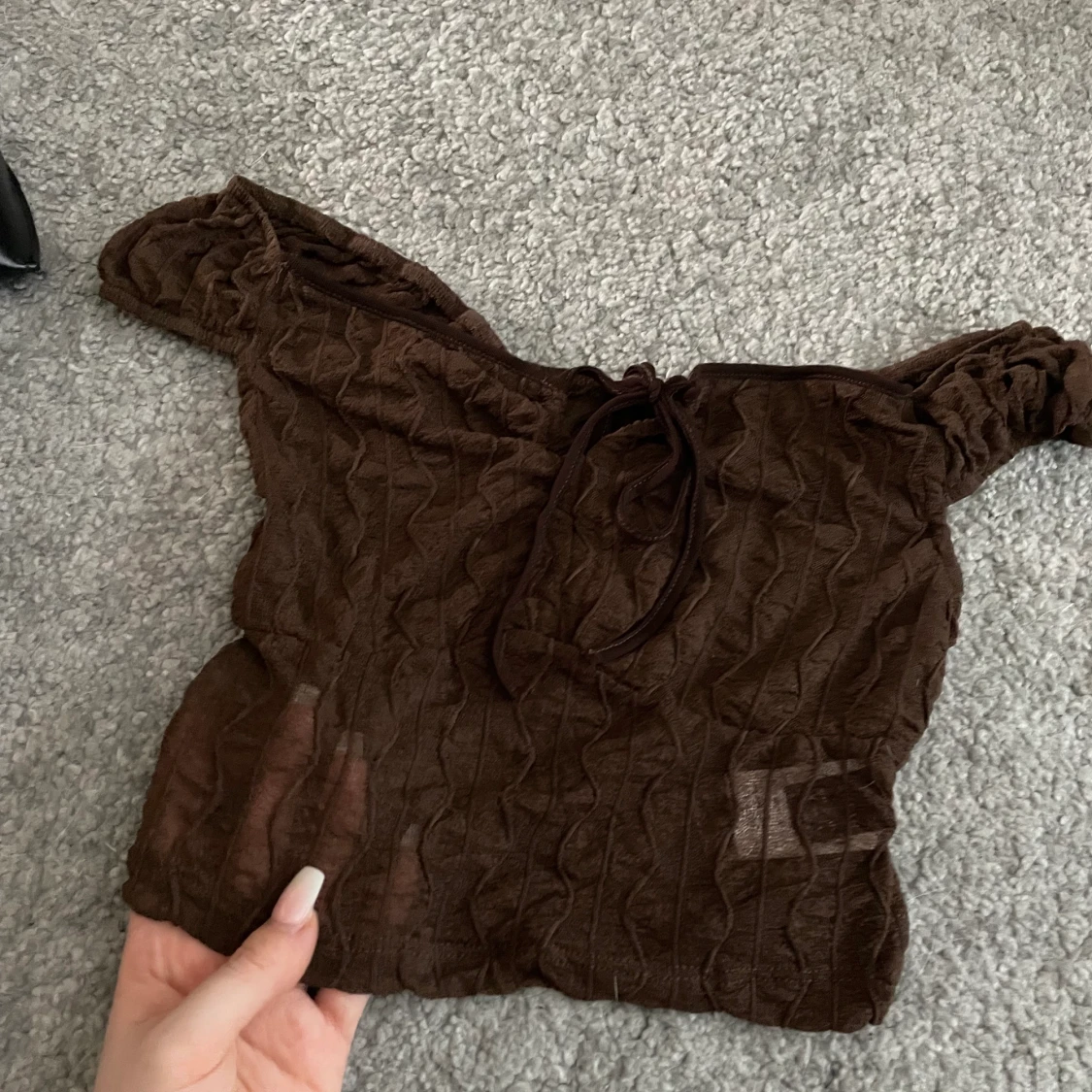 Brun topp från Shein stolek xs
