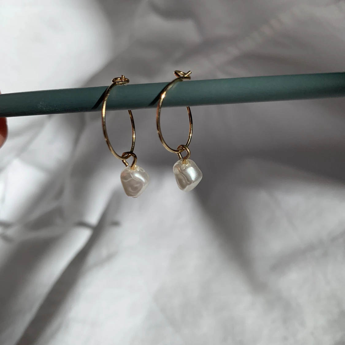 guld pärlörhängen - 90