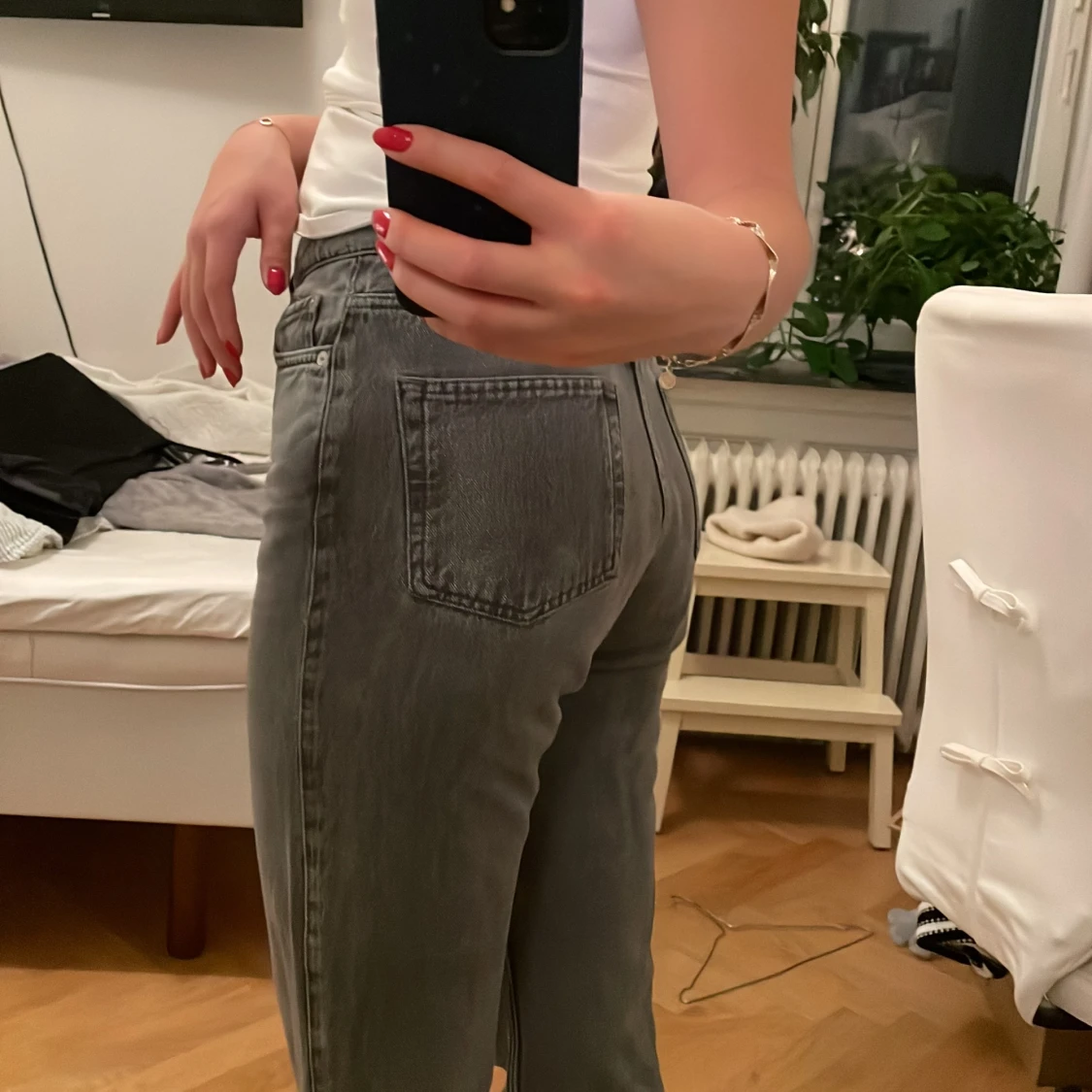 Grå rowe jeans  - 91