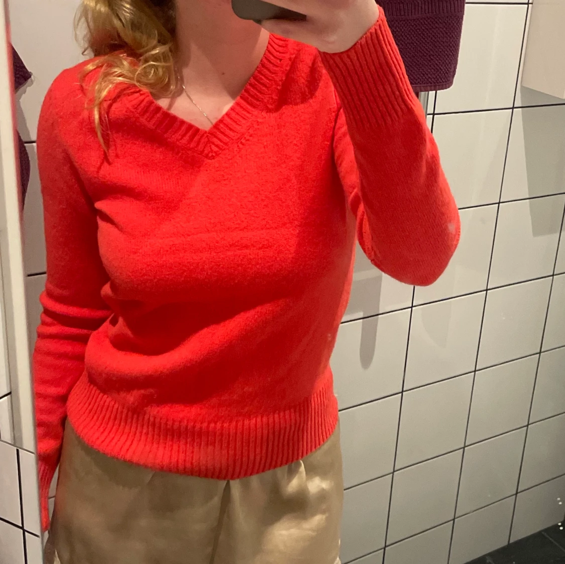 KORALLRÖD stickad tröja - 91