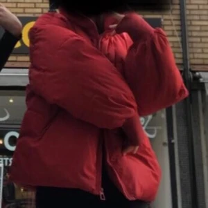 Vinterjacka  - En röd vinterjacka från Nelly köpte för ett år sedan och är i storlek 38 och är som ny köpte för runt 600 och säljer för 300 kan även kanske diskutera priset men hälst 300 kr 