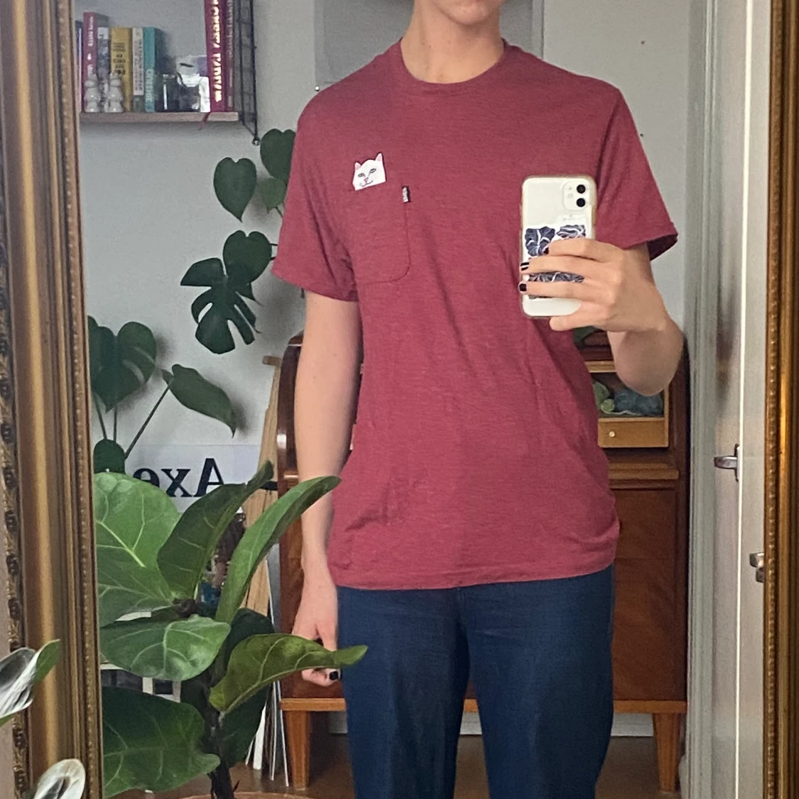 vinröd RIPNDIP t-shirt 