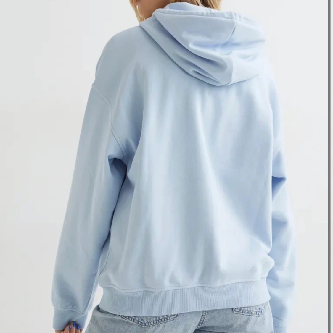 Zip hoodie blå