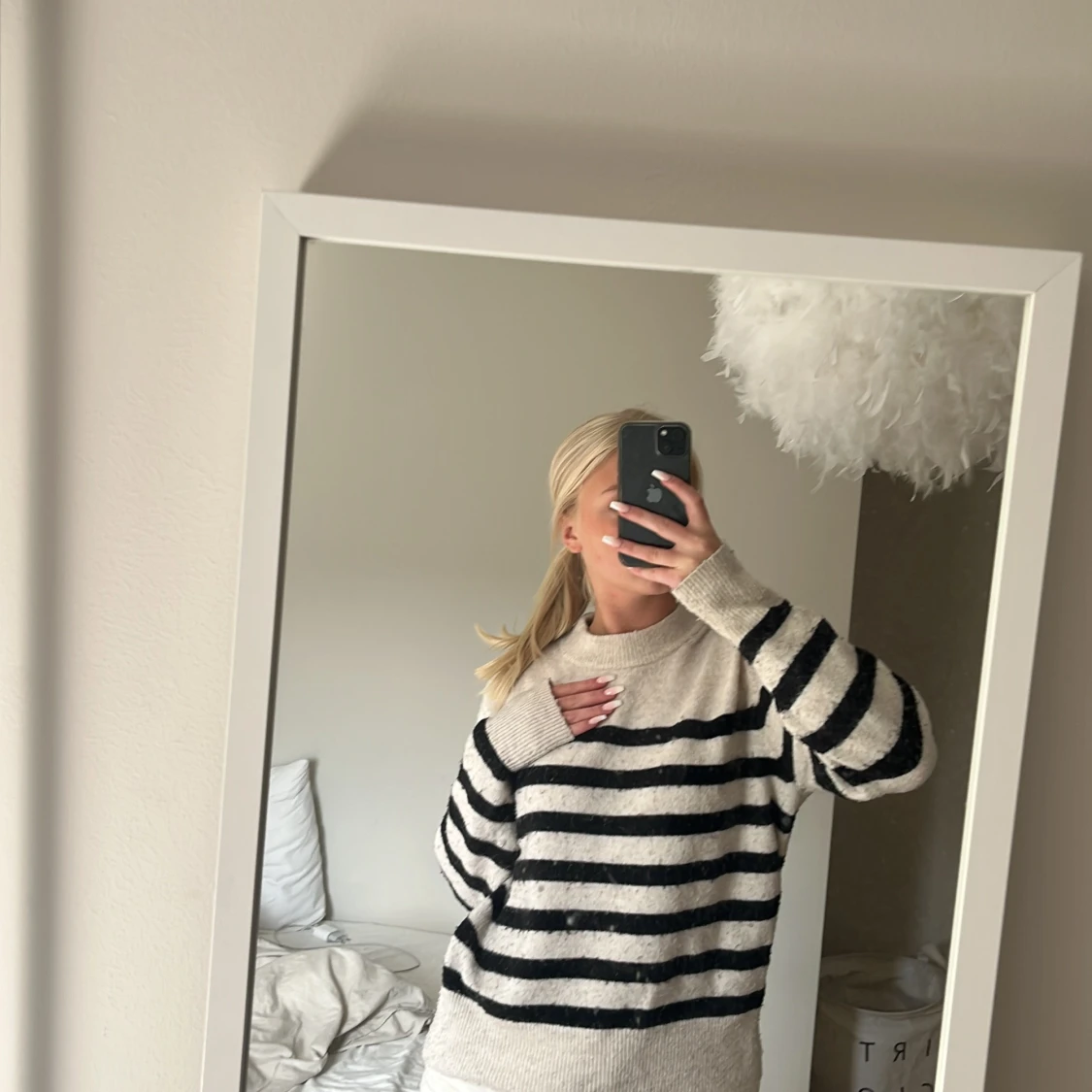 Randig stickad tröja 