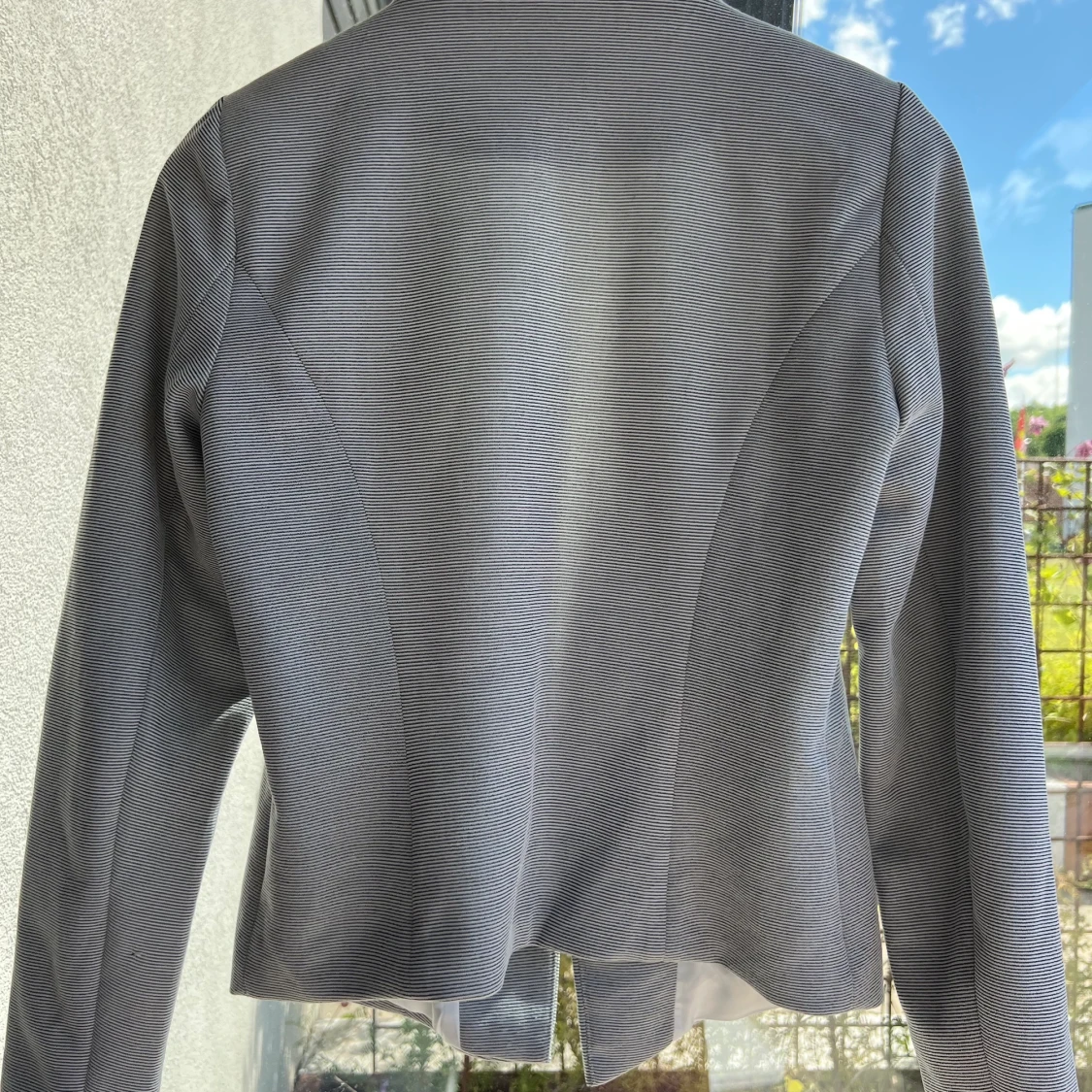 Randig kavaj marinblå och vitt - 90