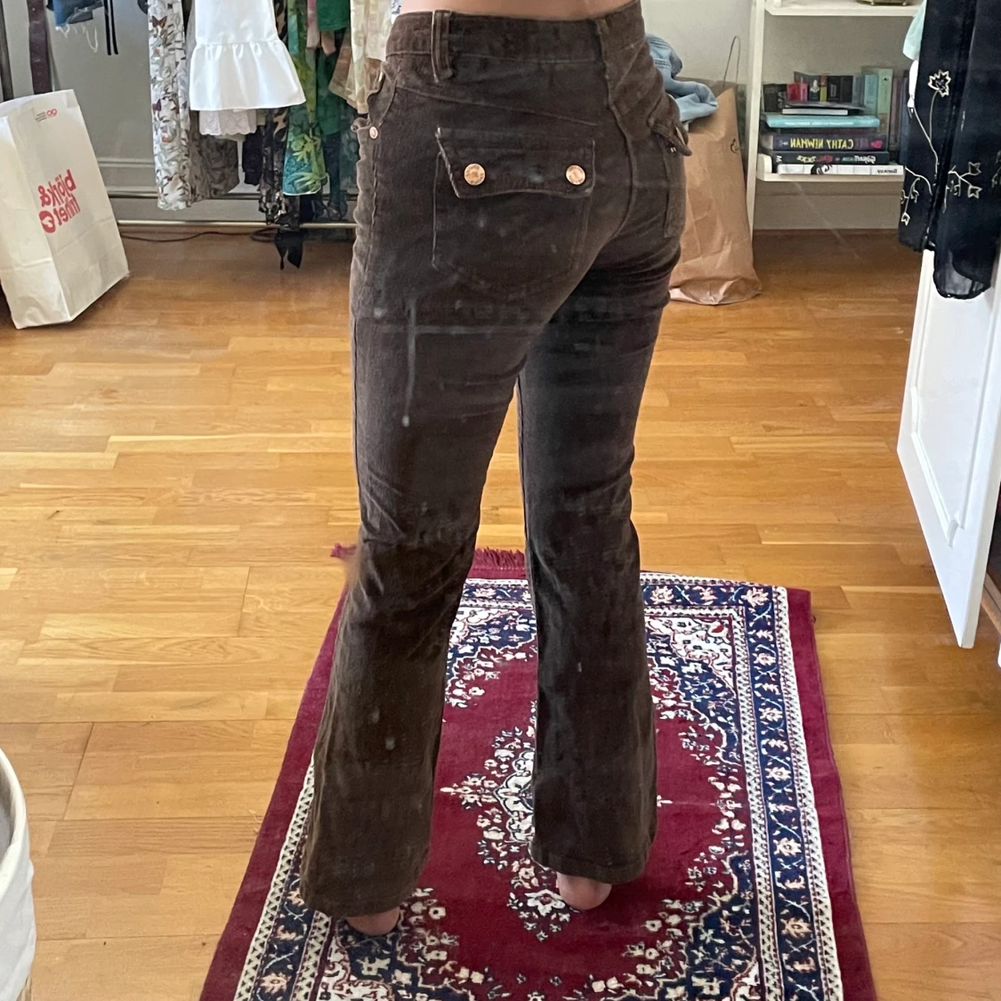 Bruna lågmidjade manchester  - 90