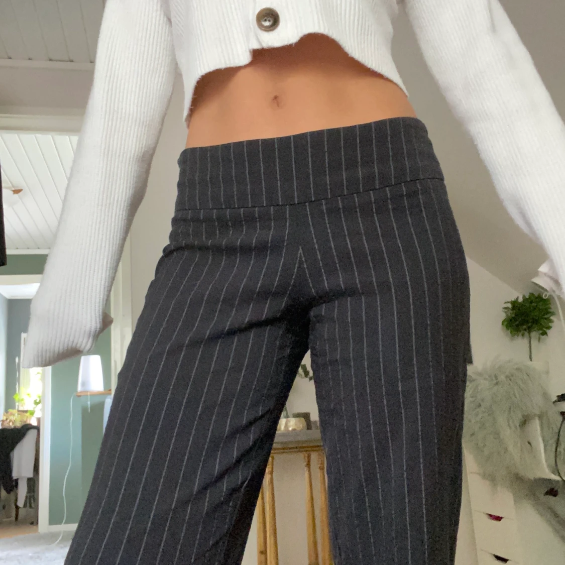 Randiga kostymbyxor  - 90