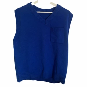 Blå sweater väst - Storlek M