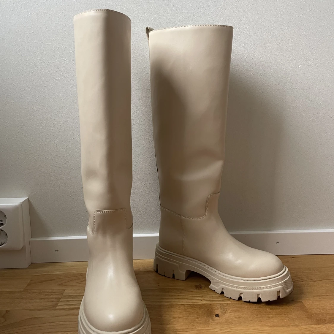 NEW Beige/nude knee high boots - 91