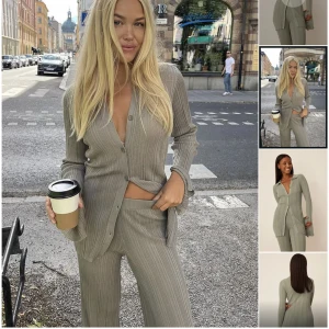 Ribbstickat set  - Super snyggt set från Moa matssons kollektion med Nakd. Storlek s, nypris 800kr mitt pris 300kr