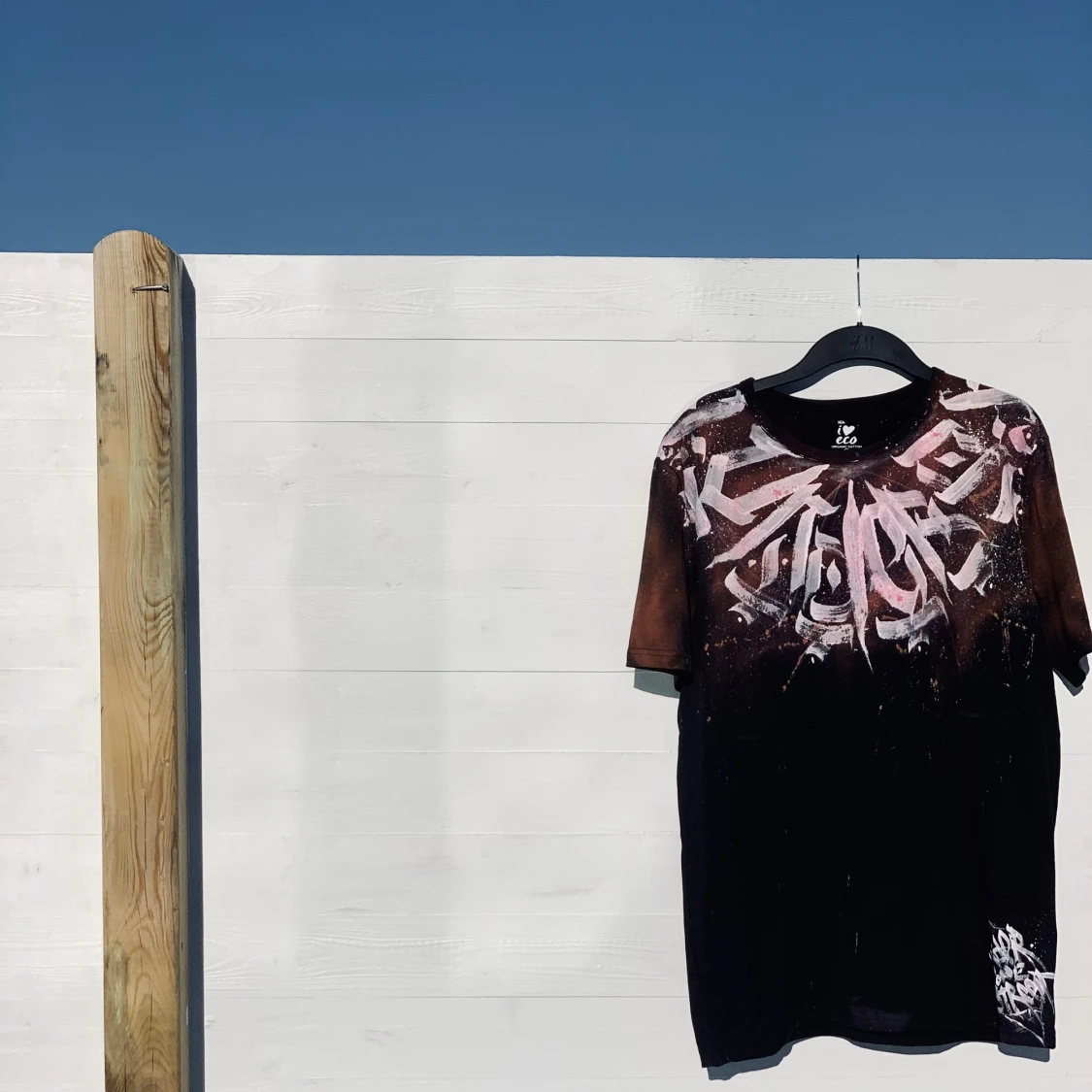 Hand-painted calligraffiti T shirt