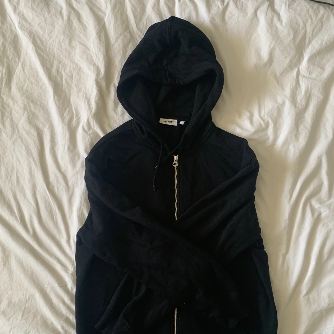 Weekday Zip Up Hoodie- Svart