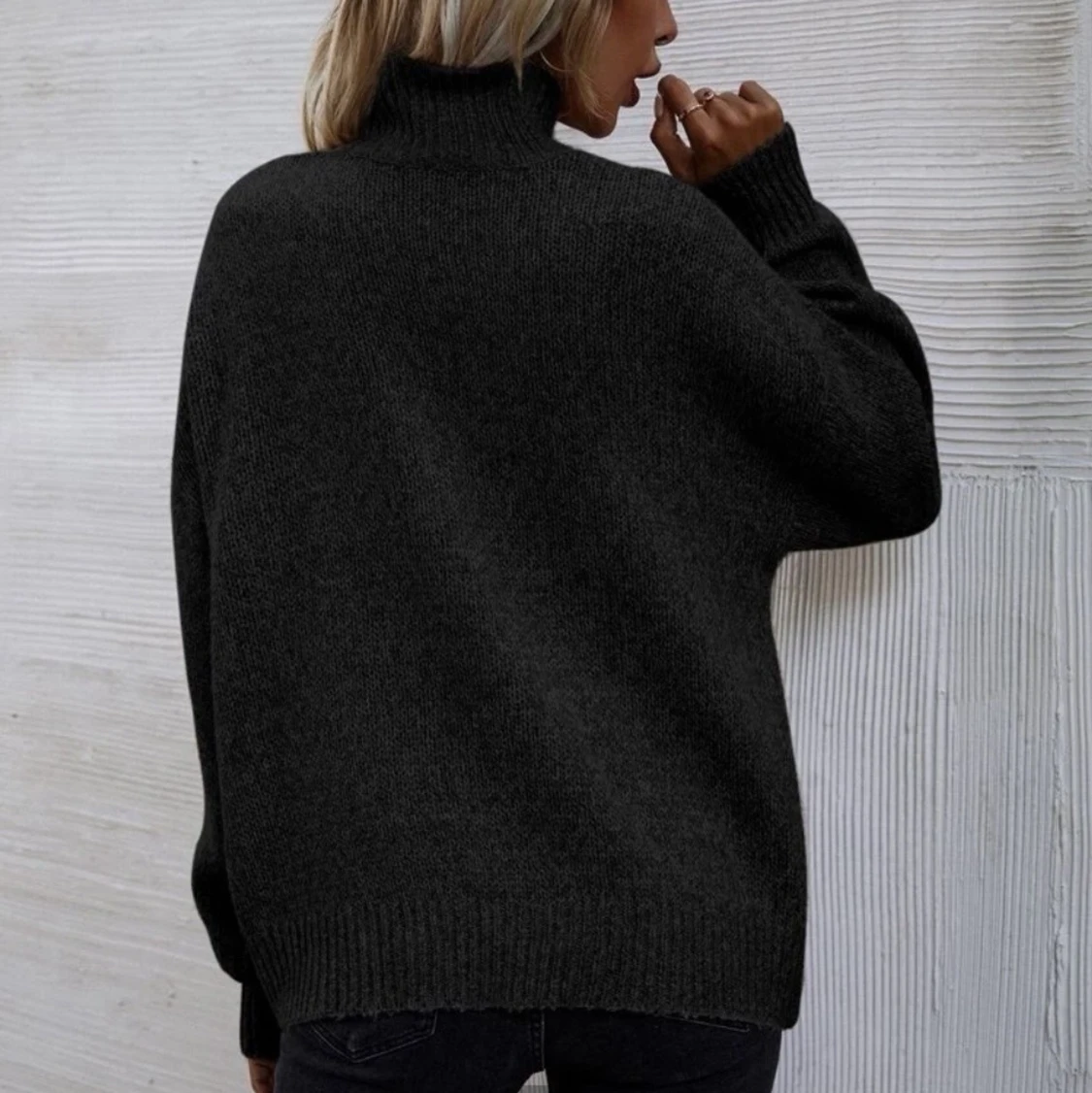 Stickad oversize tröja - 90