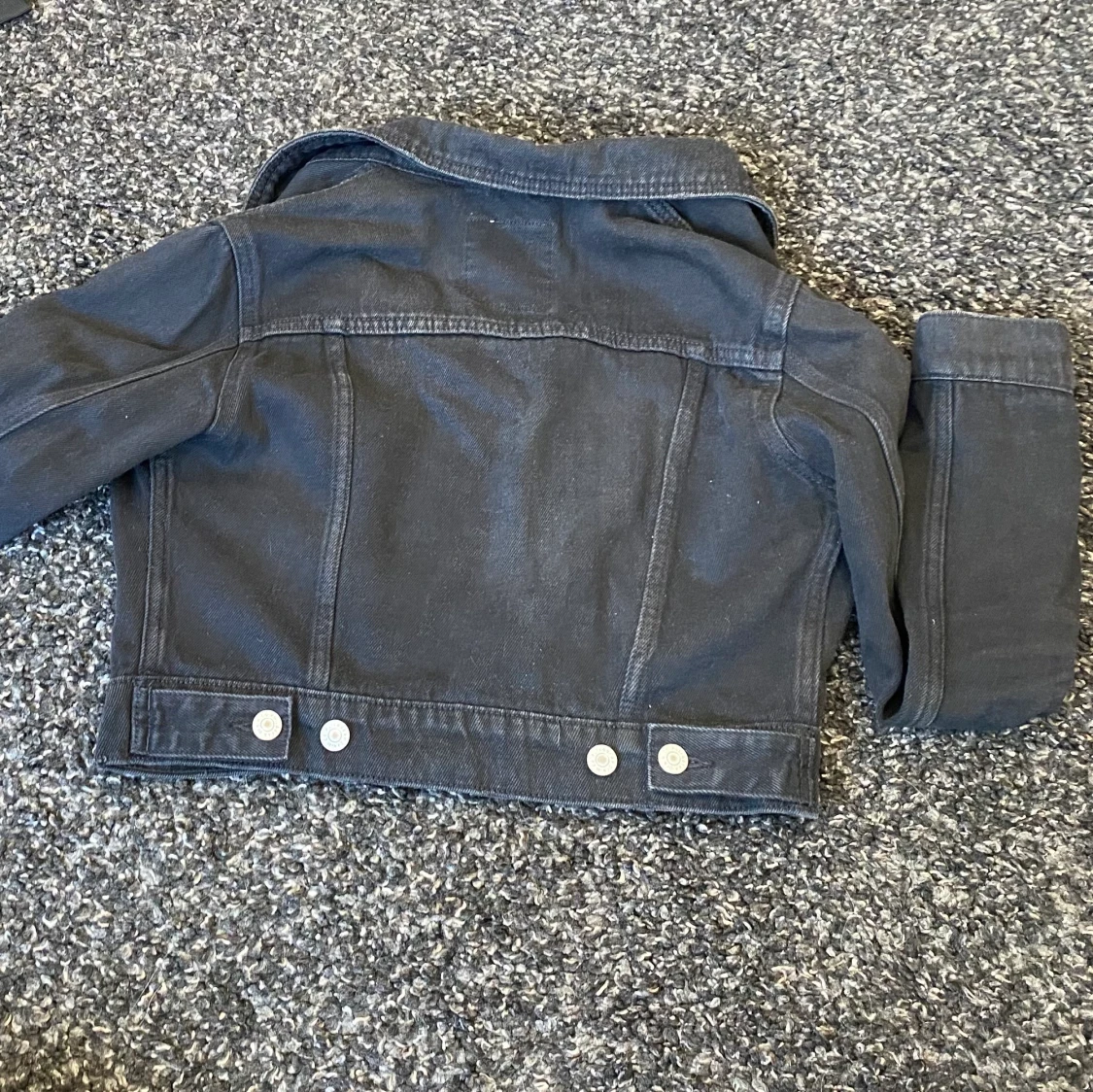 Croppad jeansjacka - 90