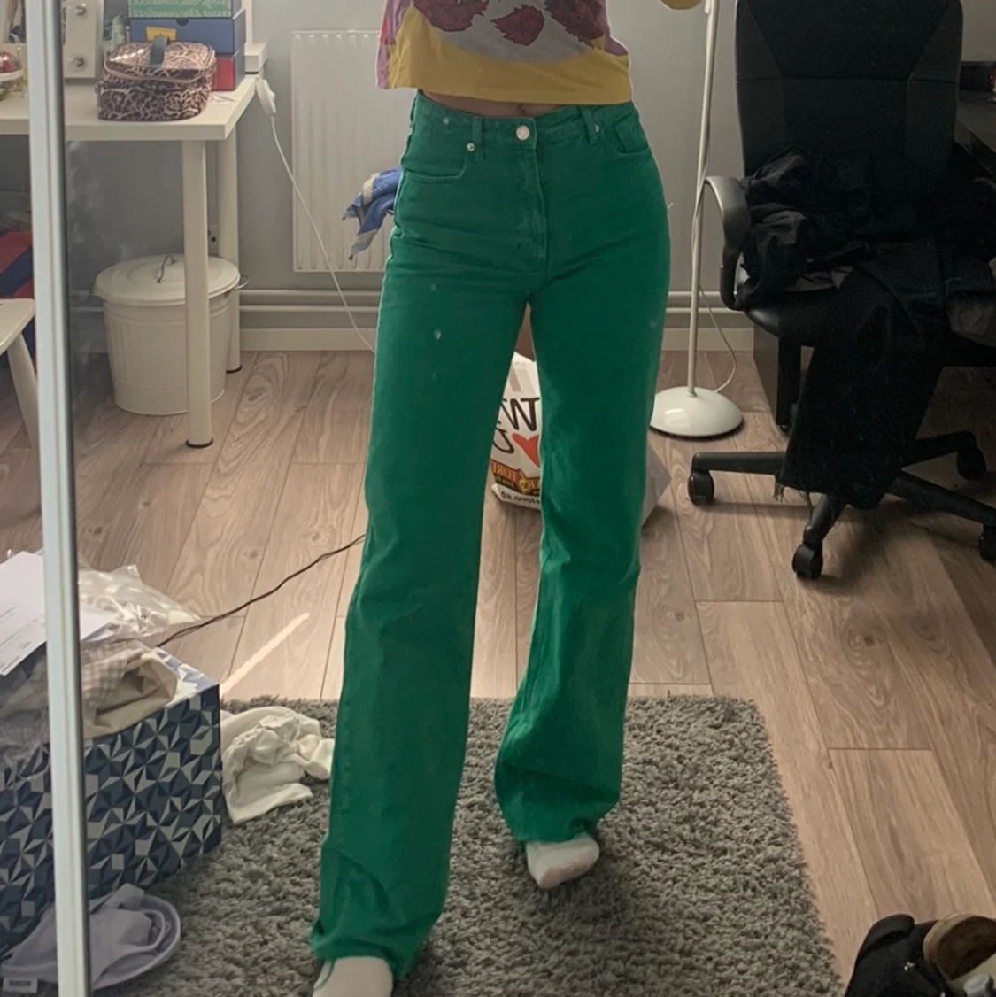 Gröna bootcuts från zara