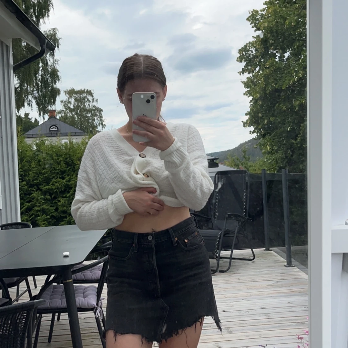 Svart jeanskjol från Levis strl 28 - 90