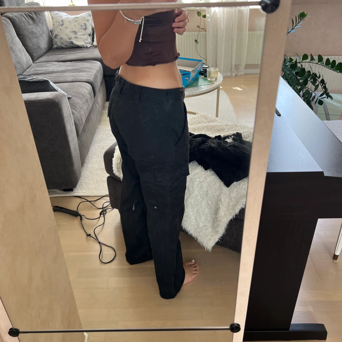Lågmidjade cargo pants  - 90
