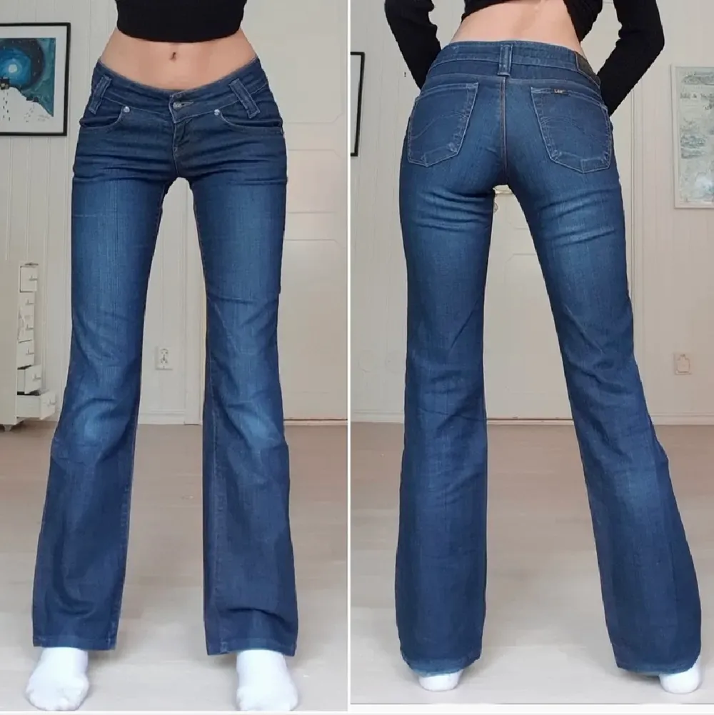 Säljer dem jättefina jeans som jag har köpt från Plick men använder förra säljarens bilder pga av att dem var för små på mig dem.. Jeans & Byxor.