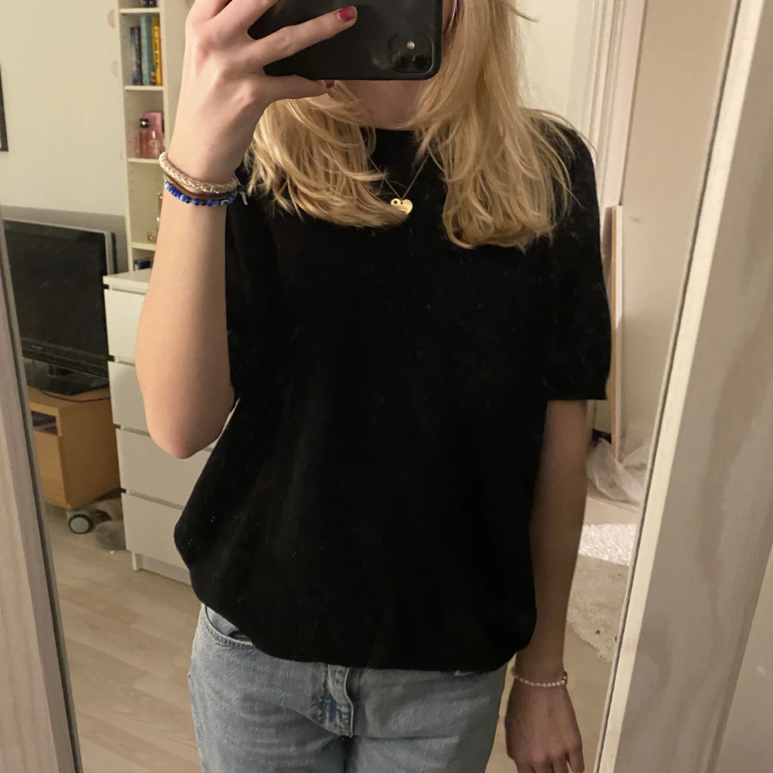 Stickad t-shirt - 90