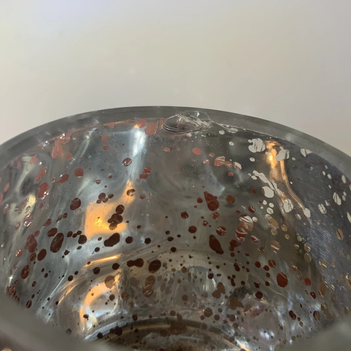 Silver glas hållare till ljus  - 91