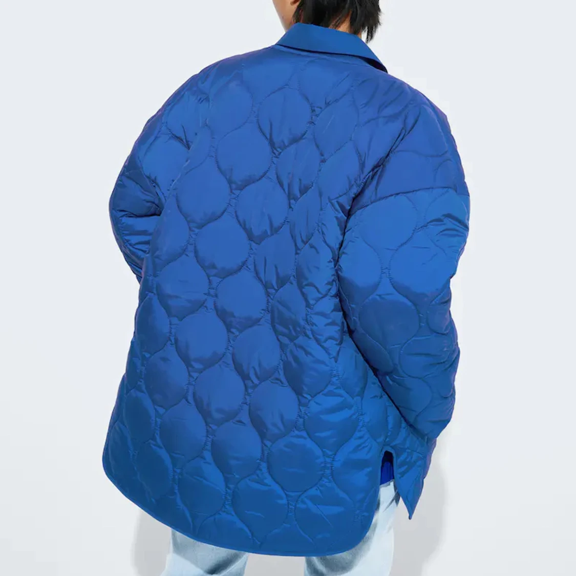 blå quiltad jacka bikbok - 90