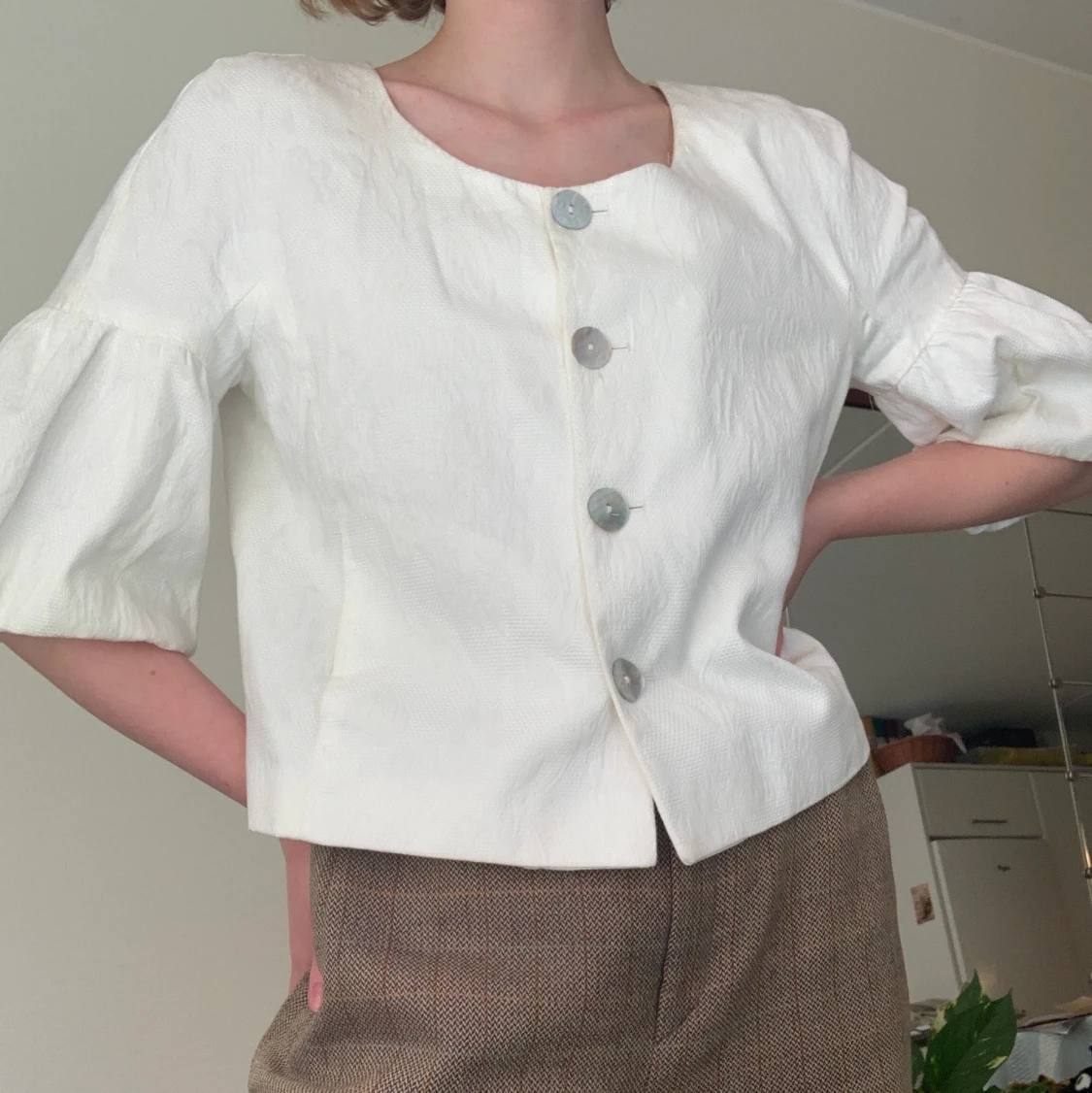 Vit jacka/kofta - 91
