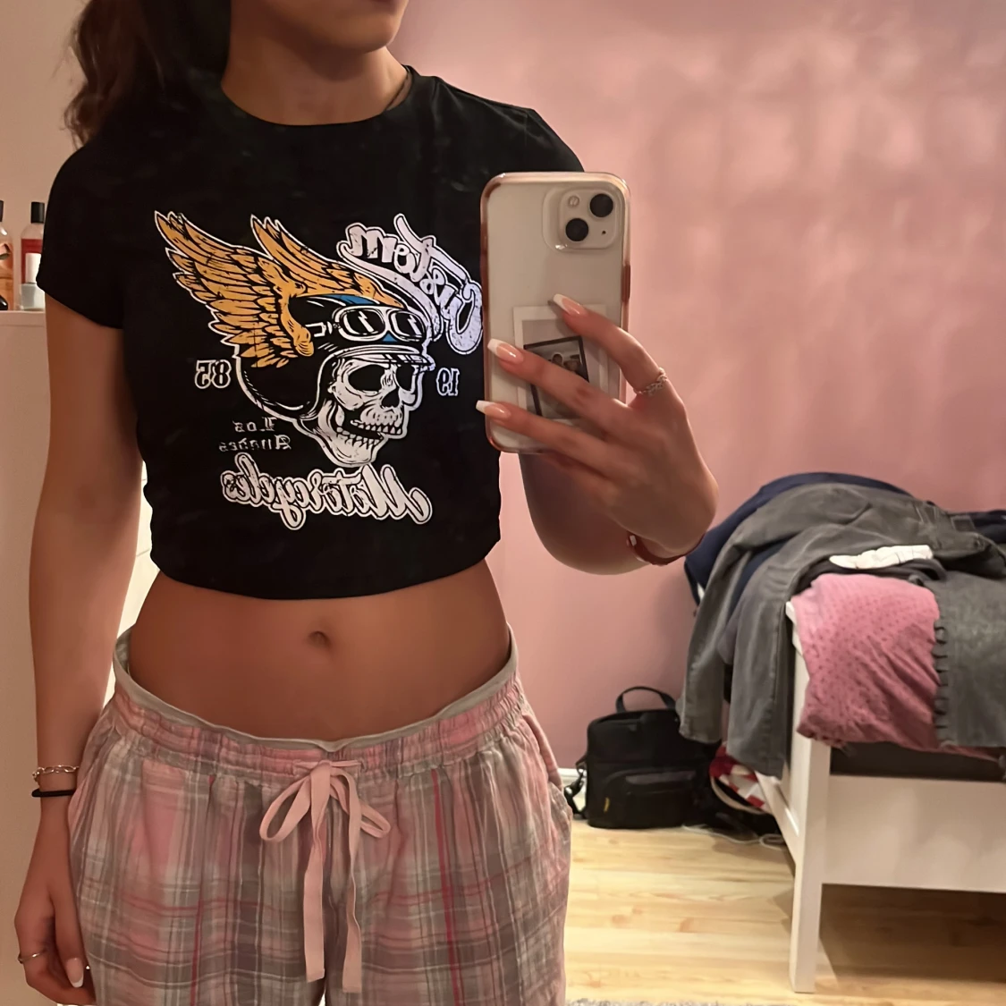 Svart magtröja med tryck - 90