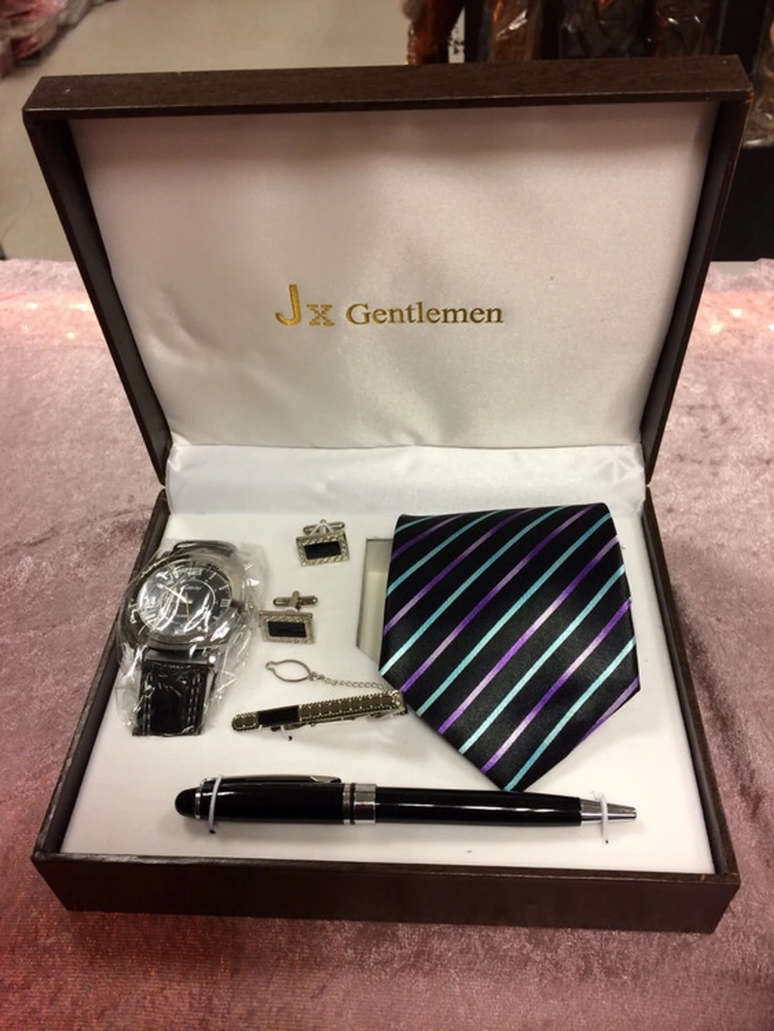 Herr Klocka med Smycken i Presentförpackning  - 90