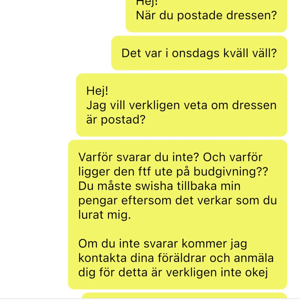 Hej alla! Vill bara varna om denna tjej som lurat mig på en juicy couture dress.. Jeans & Byxor.