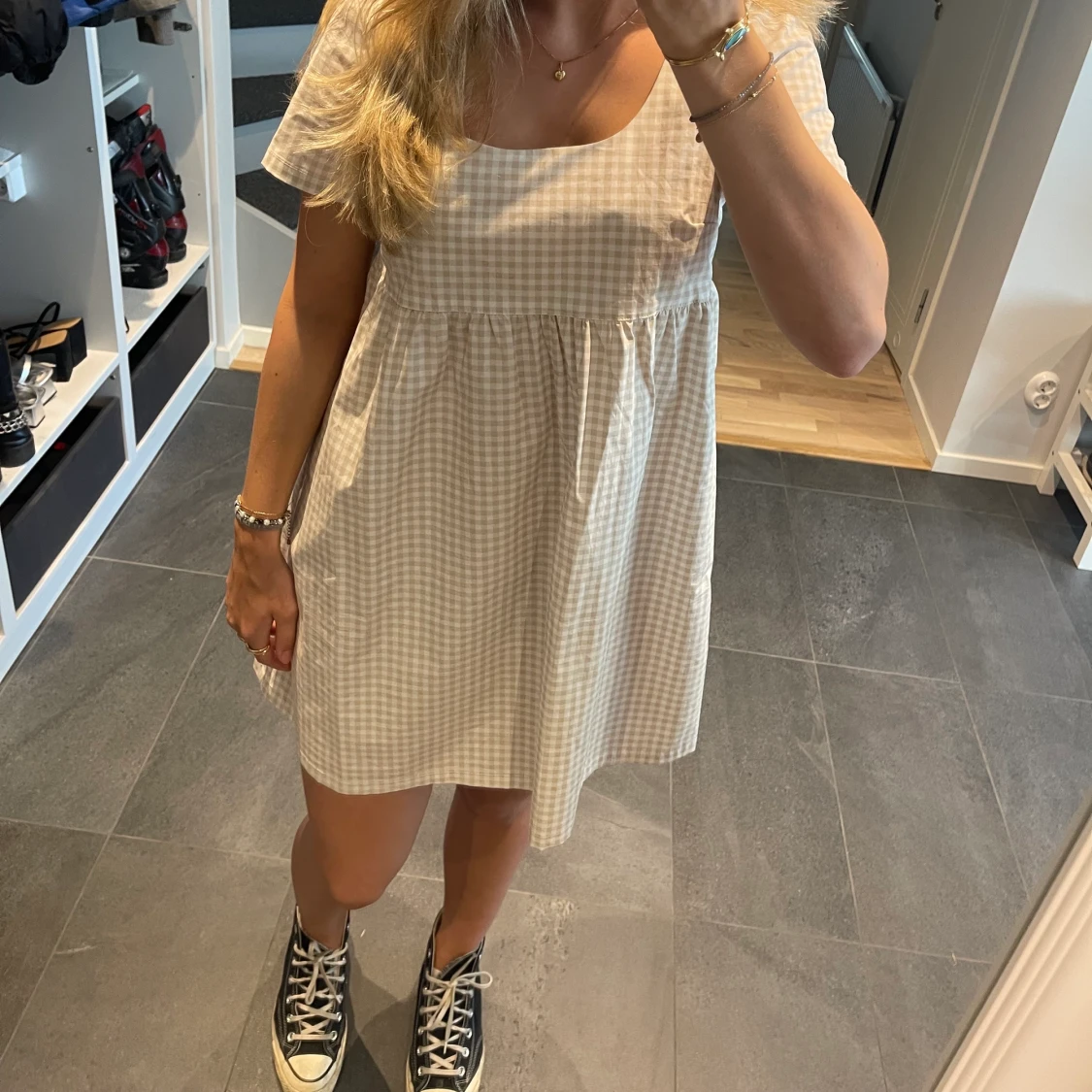 Rutig klänning - 90