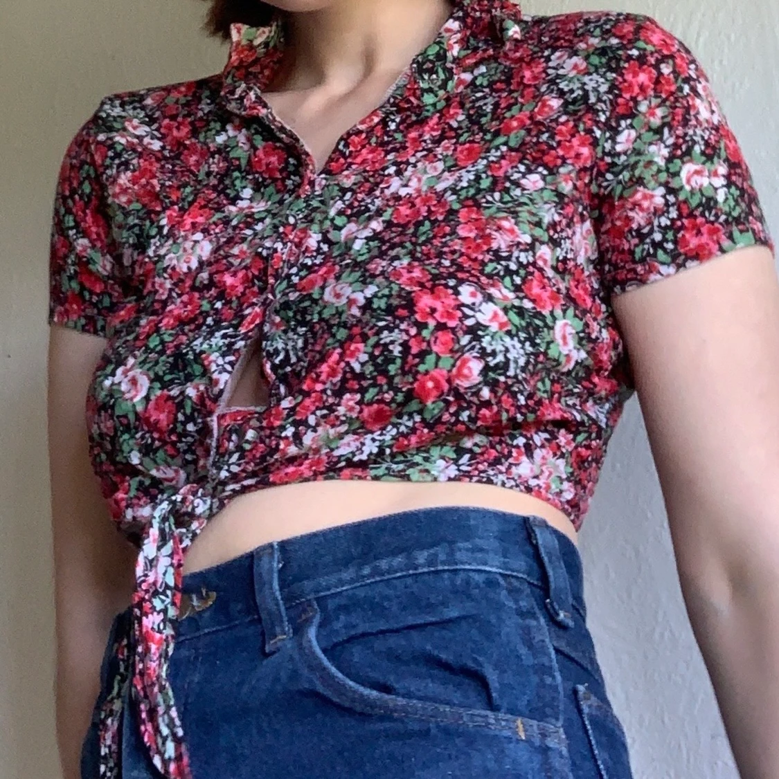 Blommig sommar blus/skjorta