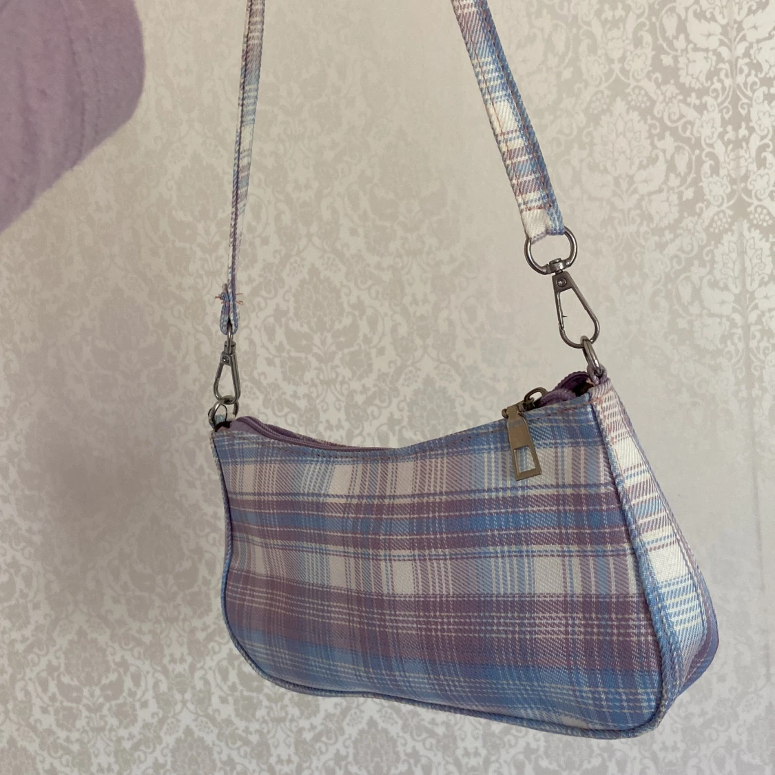 blå/vit/lila väska (aldrig använt) - 91