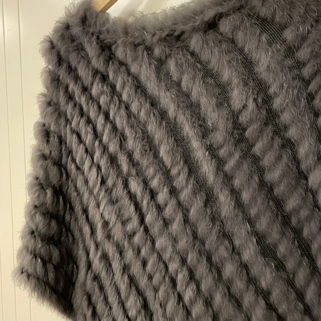 Pälsponcho äkta päls - 90