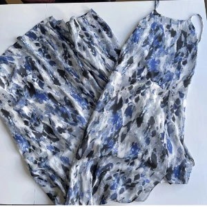 Långklänning strl 36 - Snygg långklänning för fest!✨storlek 36, reglerbara band och dold dragkedja i ryggen. Oanvänd med lappar kvar. Bild nr 3 visar hur den sitter i ryggen. Lite för lång på mig som är 168 cm, klackar behövs om man inte är så lång i rocken… Säljer min blåa🦋💎