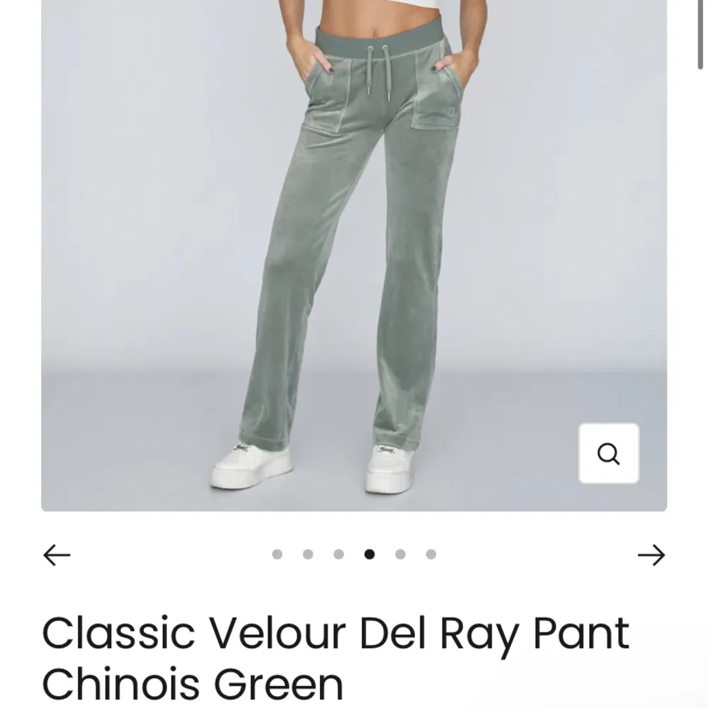 Säljer mina juicy byxor i färgen chinois green pågrund av att dom i fel storlek. Knappt använda, bra skick inga fläckar. Köparen står för frakt. Jeans & Byxor.