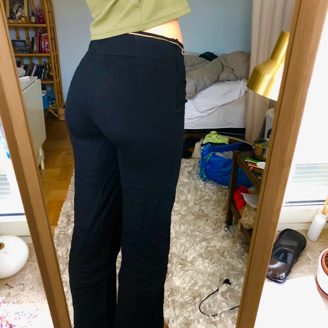 Svarta linnebyxor - 91