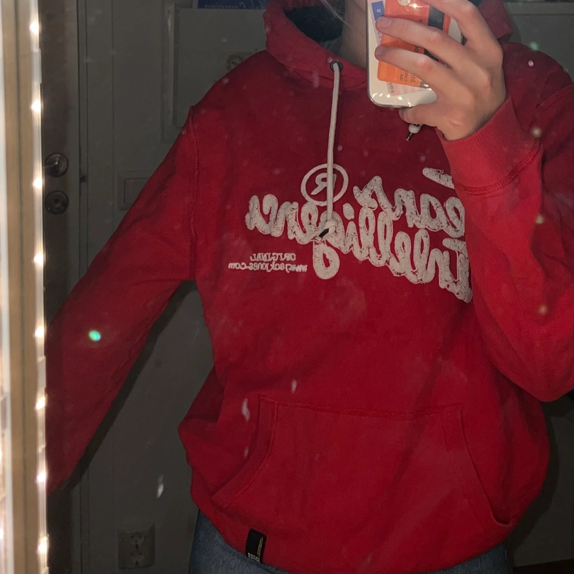 Röd Hoodie