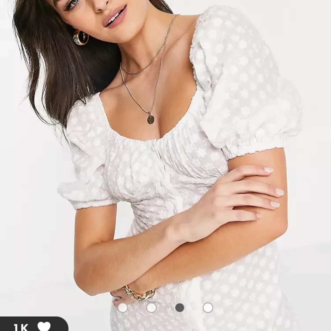 Vit långklänning från Asos