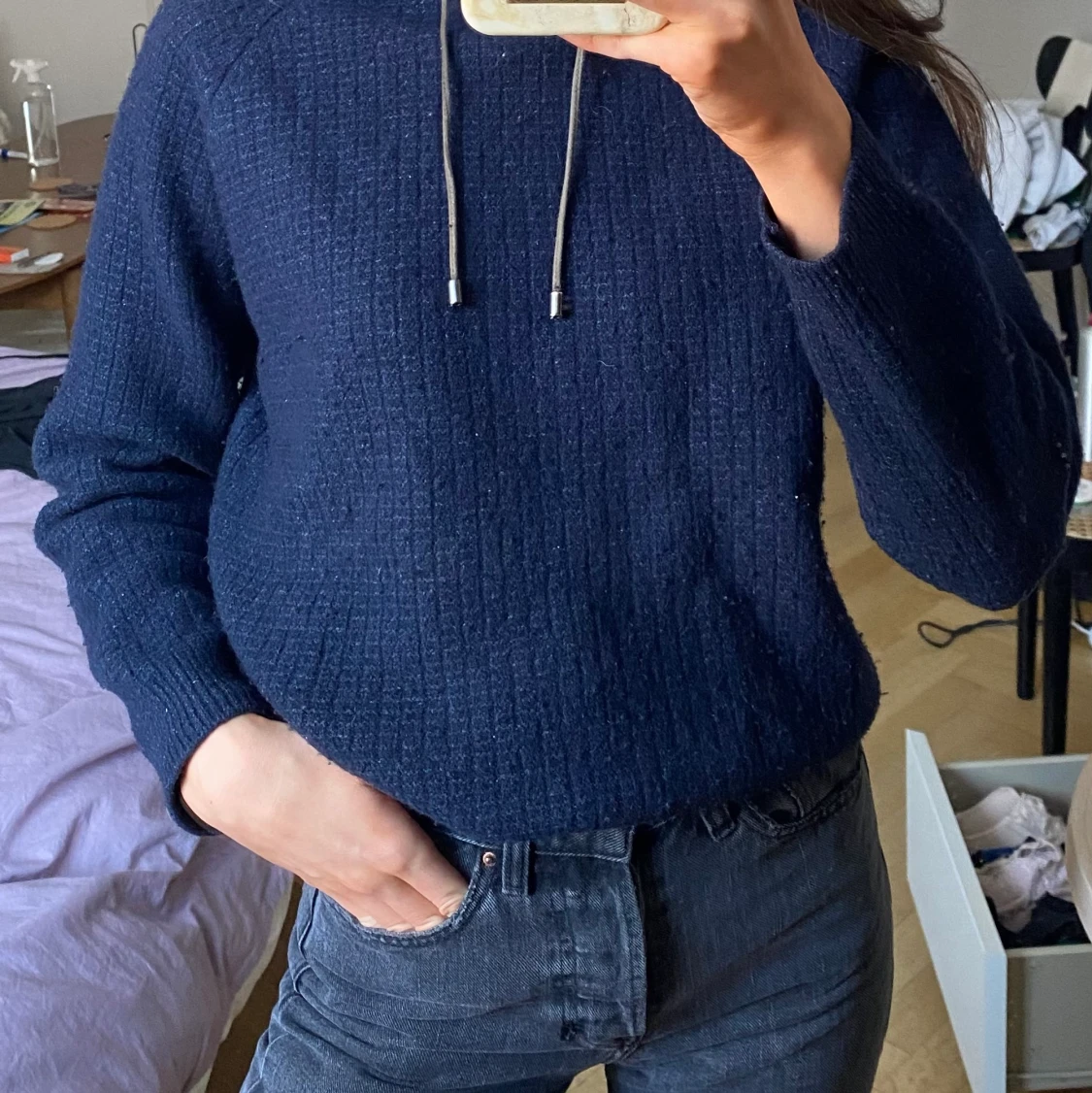 Massimo Dutti stickad hoodie