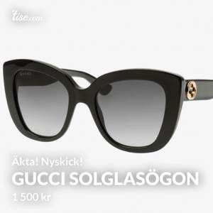 Säljer mina äkta Gucci solglasögon, knappt använda! Nypris 2600 kronor, säljer för 1500 kronor. Äkthetsbevis, och fodral medföljer (se bild)