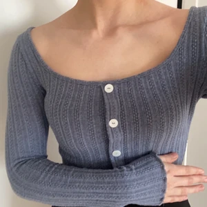 Blå tröja - Söt blå tröja storlek xs från shein, stretchigt material, knappt använd!