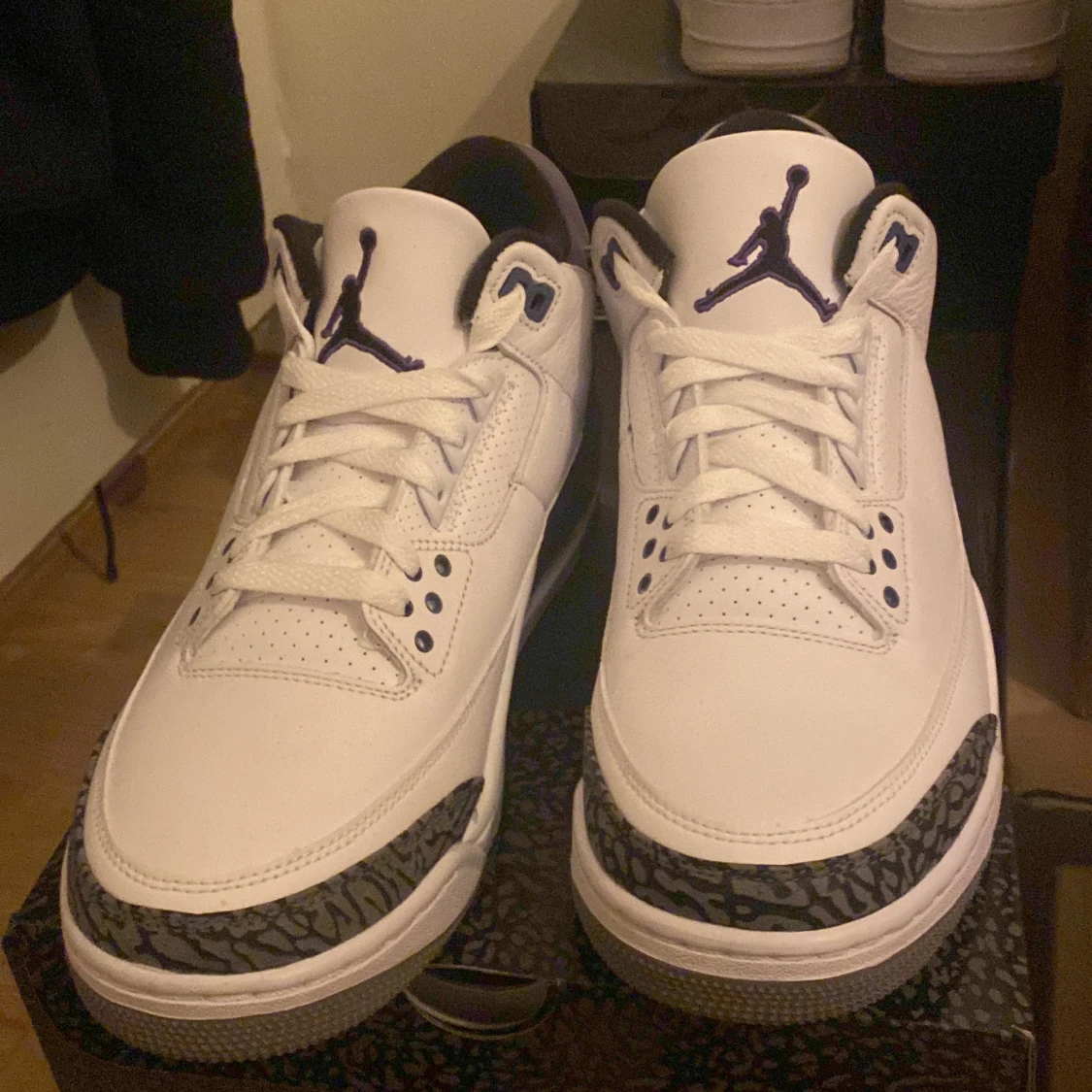 Jordan 3 dark iris storlek 44,5